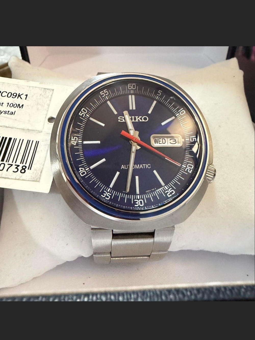 Seiko Recraft Automatic 24-Jewel Watch with a 44mm Turtle-Style Case #SRPC09K1